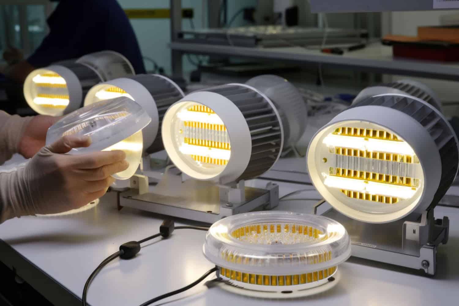 equipment electricity electronic industrial lamp technology led production bright light generative ai